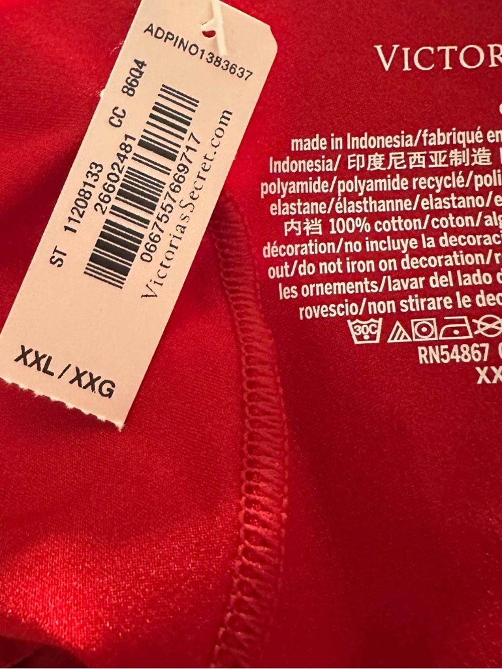 Victoria's Secret No-Show Cheeky Panty Smooth Lipstick Red xxl - Picture 4 of 5